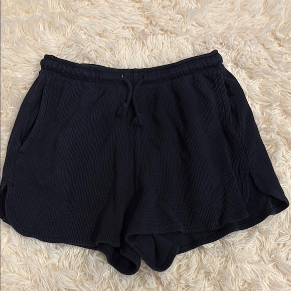 Brandy Melville Pants - Brandy  Melville Women's Black Waffle Weave Shorts